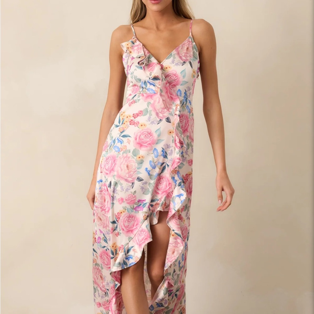 Floral Pink Maxi Dress